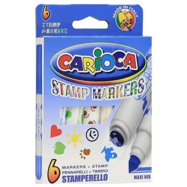 Set markere-ştampilă 6 bucăţi - Carioca imaginea 2