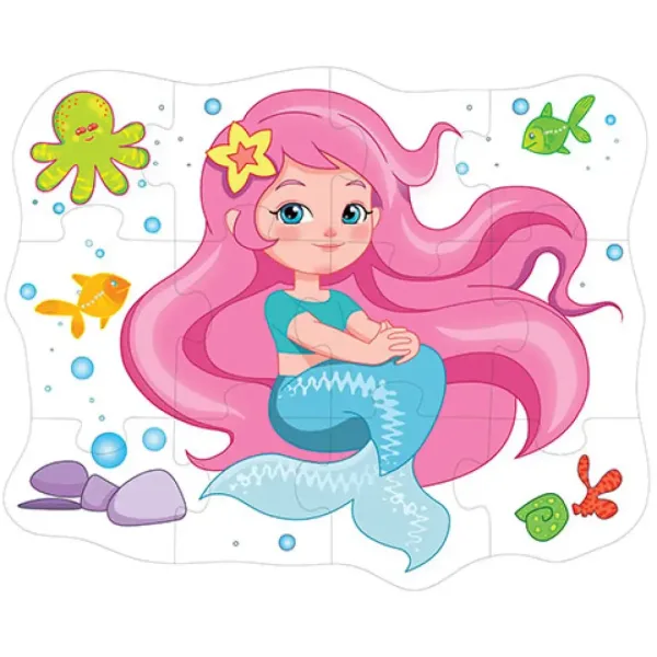 Sirenă puzzle uriaș de podea 12 bucăți imaginea 2