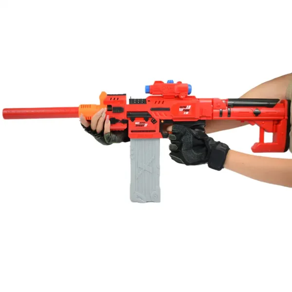 Sniping: Pistol electric transformabil gigant cu gloanțe de burete cu cartușe și țintă de 79 cm imaginea 4