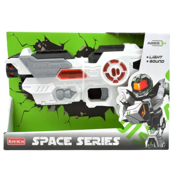 Space Series: Armă spațială cu suport, lumină și sunet 25cm imaginea 5