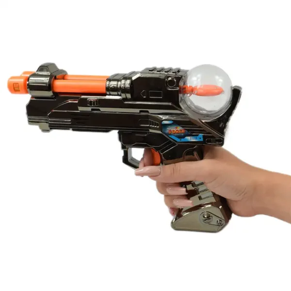 Space Warior: Armă spațială electrică metalică cu lumină și sunet 24cm imaginea 4