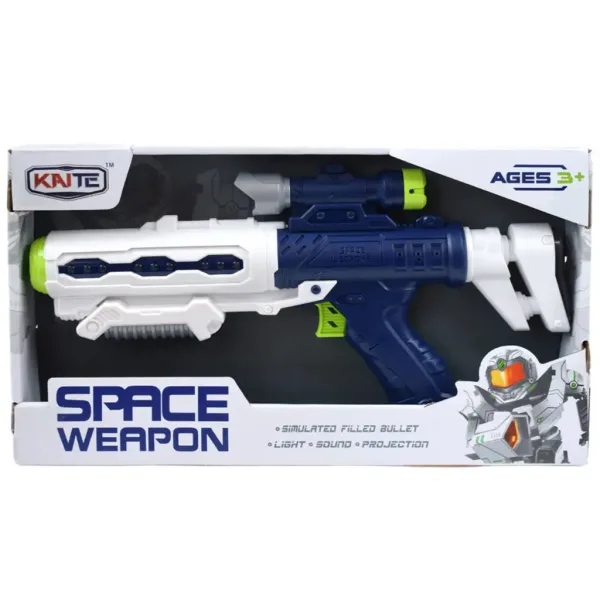 Space Weapon: Pistol spațial proiector cu lumină și sunet 34cm imaginea 6