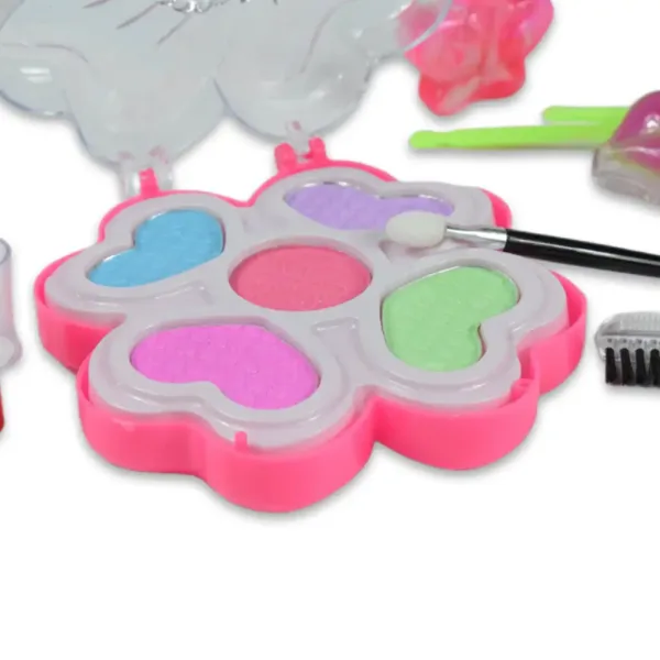 Sparkle Beauty Girl: Set de machiaj cu luciu de buze și paletă de farduri imaginea 3