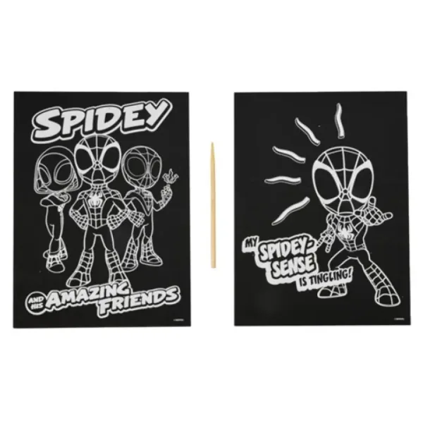 Spider-Man 2 bucăți Scratch Art set - Canenco imaginea 2