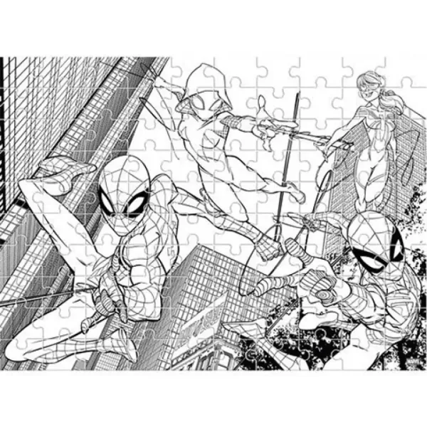 Spider-Man puzzle 2 in 1 se poate colora 100 bucăți imaginea 3