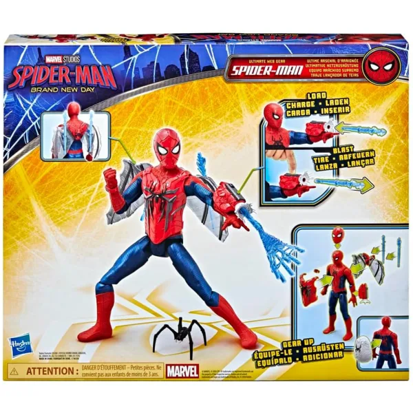 Spider-Man: Brand New Day – figurină de acțiune echipată cu Ultimate Web Gear și accesorii, 29 cm – Hasbro imaginea 4