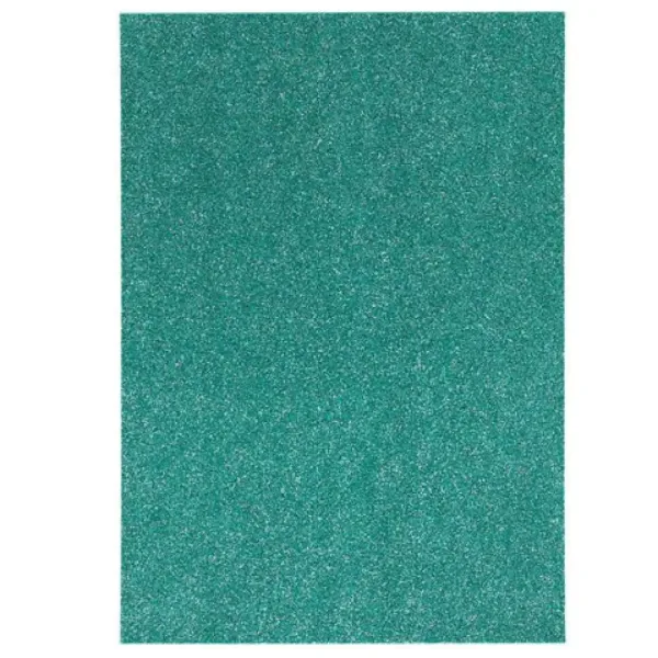 Spirit: Autoadeziv burete spumă decorativă sclipici culoarea verde mărimea A4 1 bucată imaginea 1