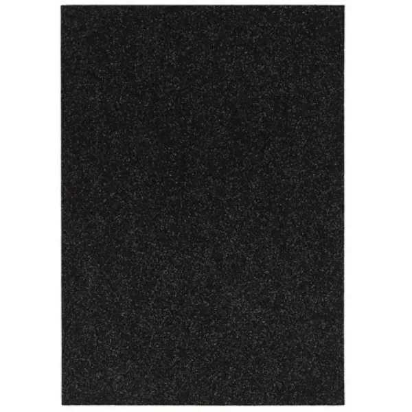 Spirit: Autoadeziv foaie decorativă sclipici spumă burete negru mărimea A4 1bc imaginea 1