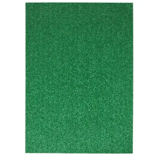 Spirit: Burete spumă sclipici foaie decorativă verde A4 1bc imaginea 1