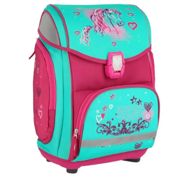 Spirit: Cai albastru-pink set rucsac 5 bucăți cu accesorii și lumini LED imaginea 2