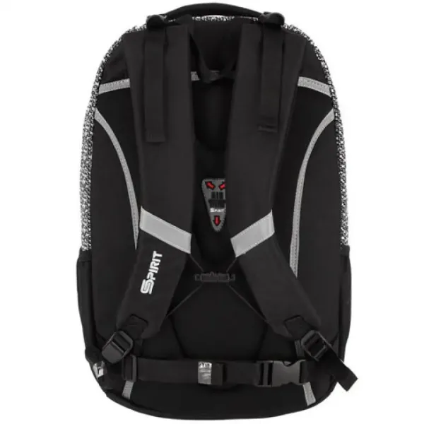 Spirit: Campus negru-alb rucsac, ghiozdan formă rotundă 46x32x19cm imaginea 3