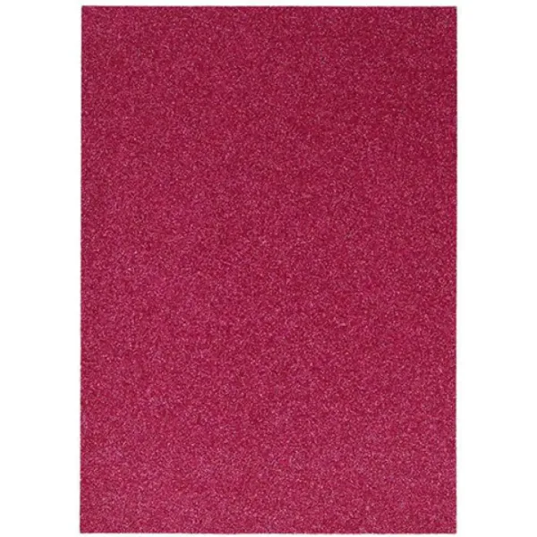 Spirit: Foaie burete spumă decorativă sclipici culoare fuchsia A4 1 bc imaginea 1