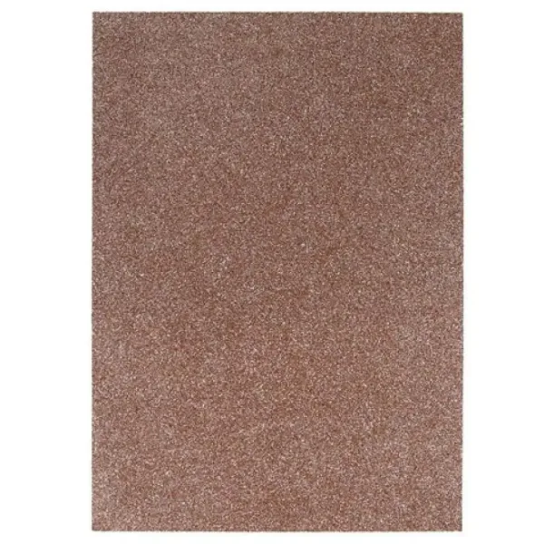 Spirit: Foaie decorativă burete sclipici culoarea maro deschis mărimea A4 1bc imaginea 1