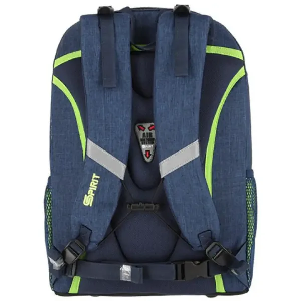 Spirit: Freedom ghiozdan rotunjit albastru si neon, rucsac 46x33x22cm ​ imaginea 2