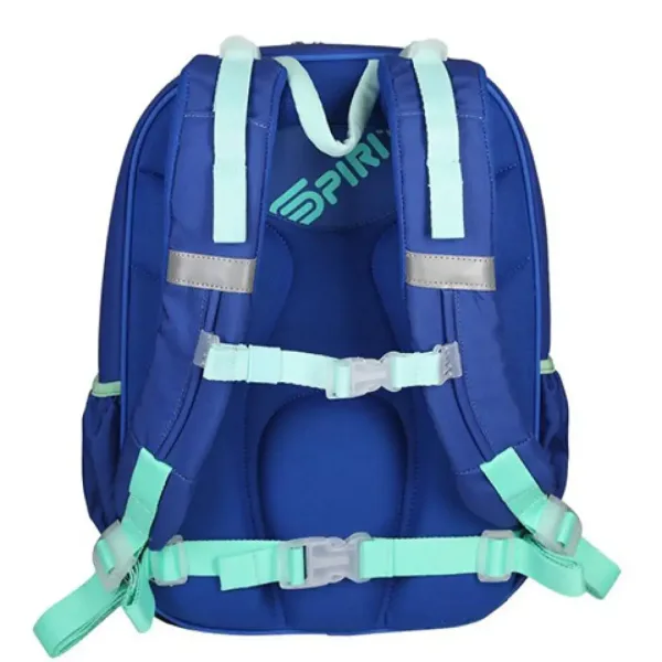 Spirit: Geantă școlară ergonomică cu model sirenă albastru rotunjit 40x20x18cm imaginea 3