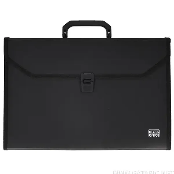 Spirit: geantă transportabilă pentru documente 12 compartimente culoarea neagră mărimea A4 - TipTop Office imaginea 1