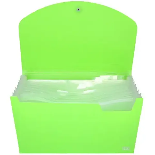Spirit: mapă pentru documente A4 cu 12 compartimente neon verde imaginea 2