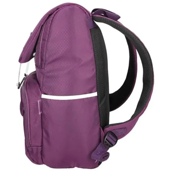 Spirit: Rucsac de culoare purpurie cu bretele albe 47x33x17cm imaginea 2