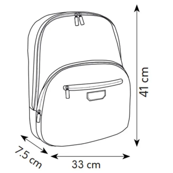 Spirit: Rucsac negru din piele artificială cu trei compartimente 41x33x7,5cm imaginea 4