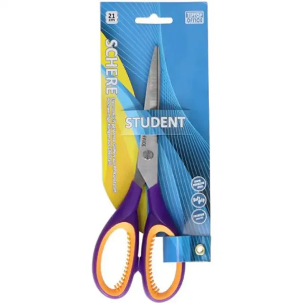 Spirit: Soft Grip student foarfecă pentru birou și școală 21 cm lamă de oțel inoxidabil  mai multe culori 1bc imaginea 2
