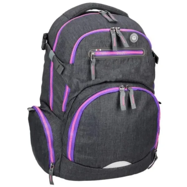 Spirit: Stinger ghiozdan rucsac ergonomic premium gri închis-mov 26x32x44cm imaginea 2