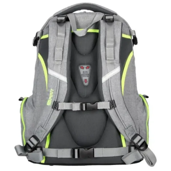 Spirit: Stinger gri argintiu premium ergonomic rucsac, ghiozdan imaginea 4