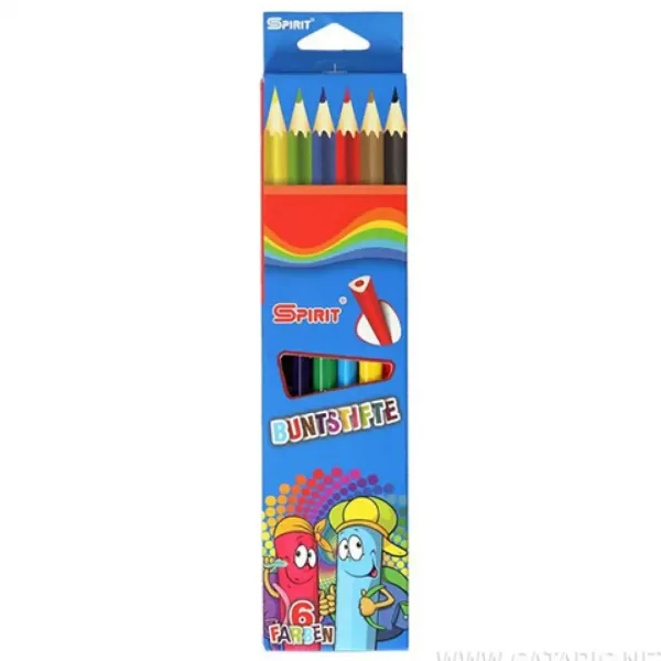 Spirit: Triunghi Classic creioane colorate 6 bucăți imaginea 1