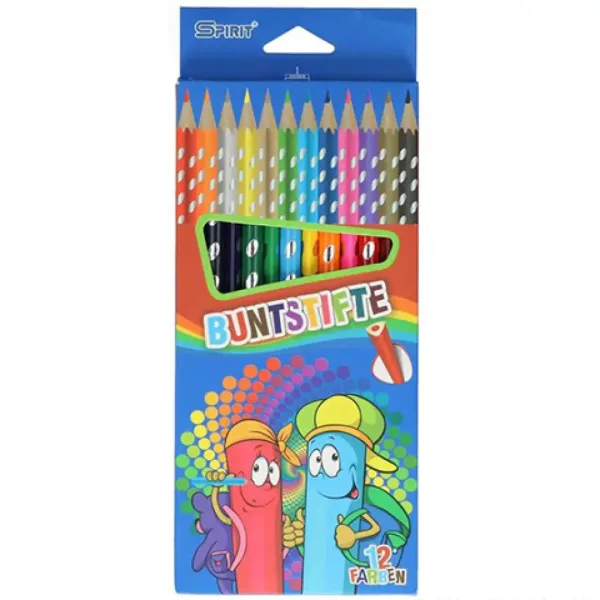Spirit: Triunghi creioane colorate 12 bucăți set imaginea 1