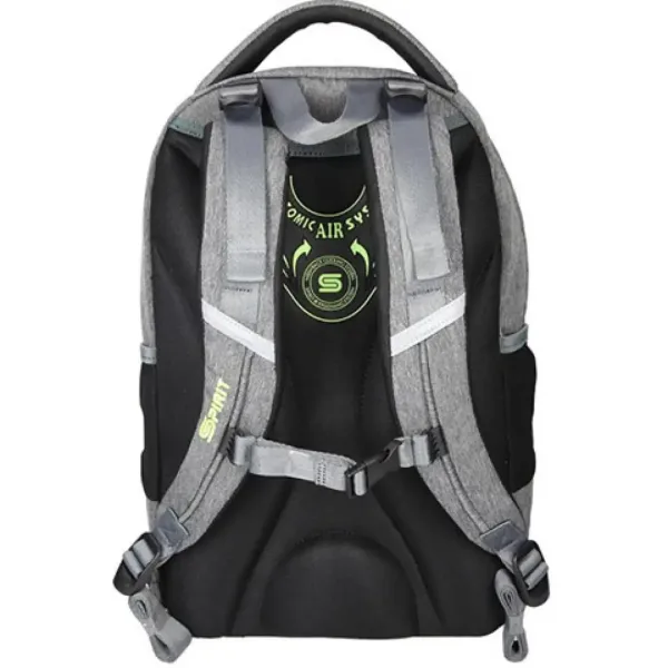 Spirit: Urban ghiozdan ergonomic gri-negru-galben, rucsac 46x33x22cm imaginea 2
