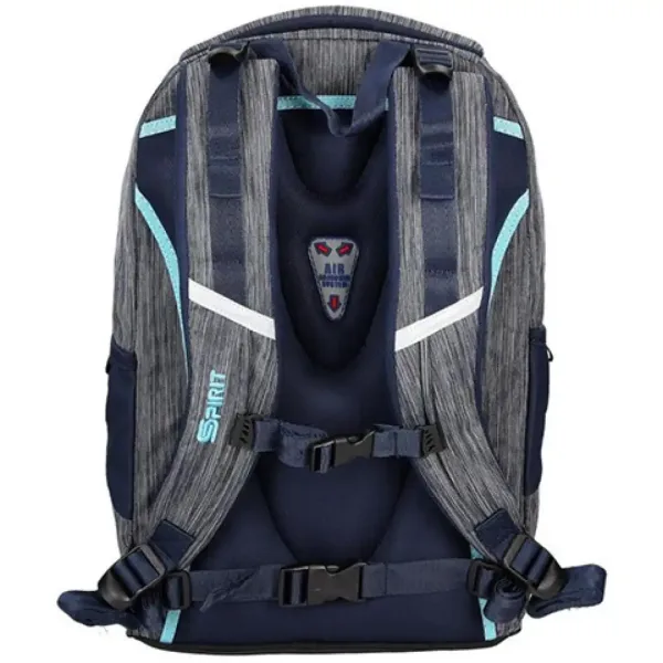 Spirit: Urban gri-turquoise ergonomic rucsac, ghiozdan imaginea 2