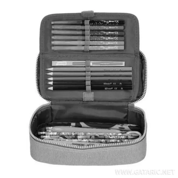 Spirit:My Bag penar oval abastru-roz 23x10cm imaginea 2