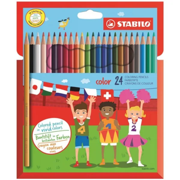 Stabilo: Color creioane colorate 24bc imaginea 1