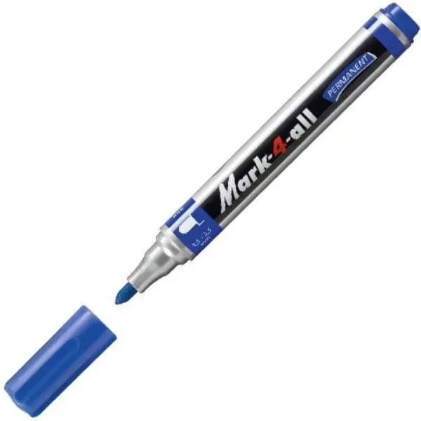 Stabilo: Mark-4-All vârf rotund marker cu alcool culoarea albastră imaginea 2