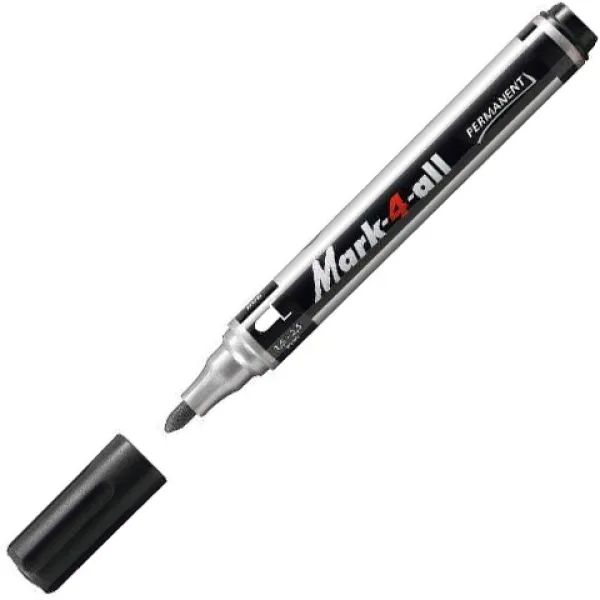 Stabilo: Mark-4-All vârf rotund marker cu alcool culoarea neagră imaginea 2