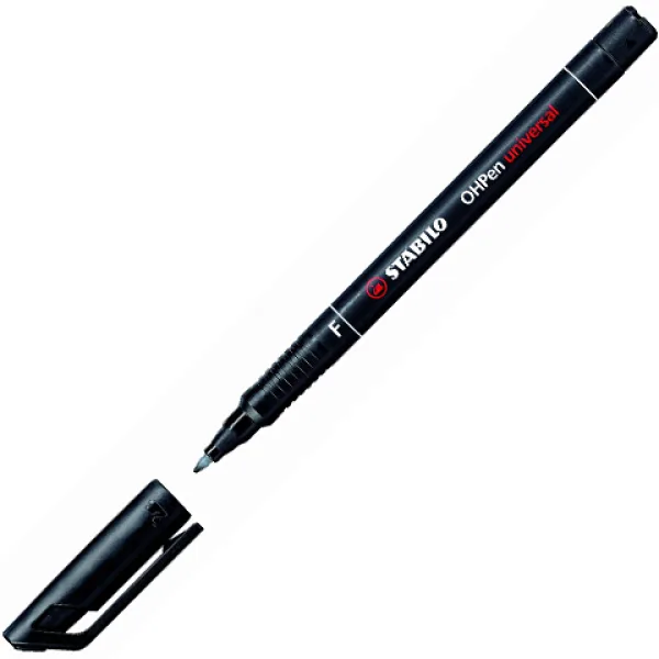 Stabilo OHPen universal F marker cu alcool culoarea neagră 0,7mm imaginea 2