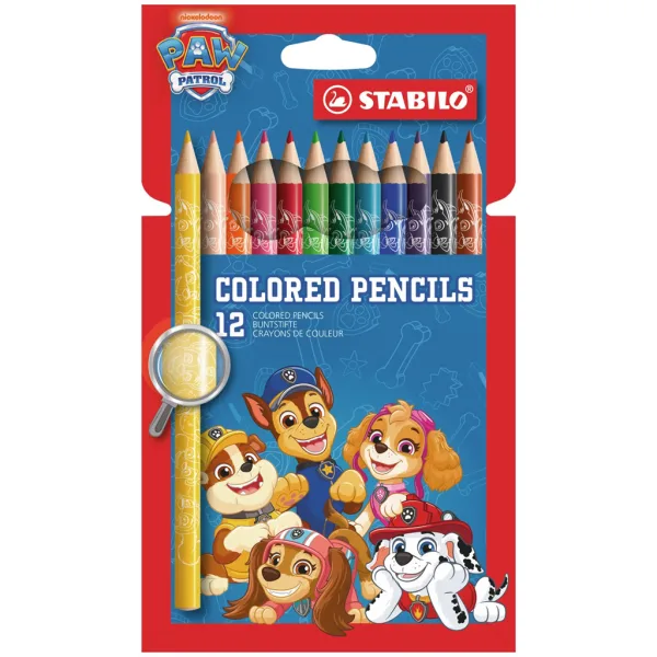 Stabilo: Set de creioane colorate groase Paw Patrol 12 bucăți imaginea 1
