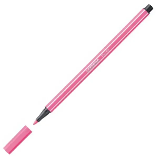 Stabilo: Pen 68 cariocă 1 mm culoare roz pal imaginea 2