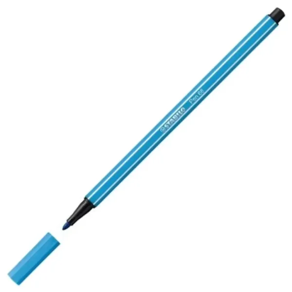 Stabilo: Pen 68 fluo albastru culoare 1mm imaginea 2