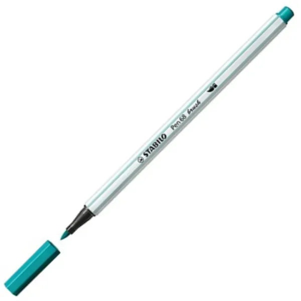 Stabilo: Pen 68 marker tip pensulă albastru turcoaz imaginea 2
