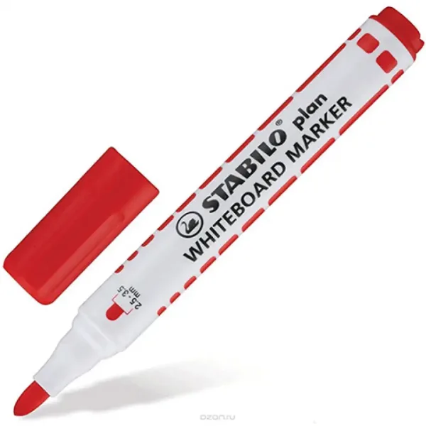 Stabilo: Plan WhiteBoard marker culoarea roșie imaginea 2