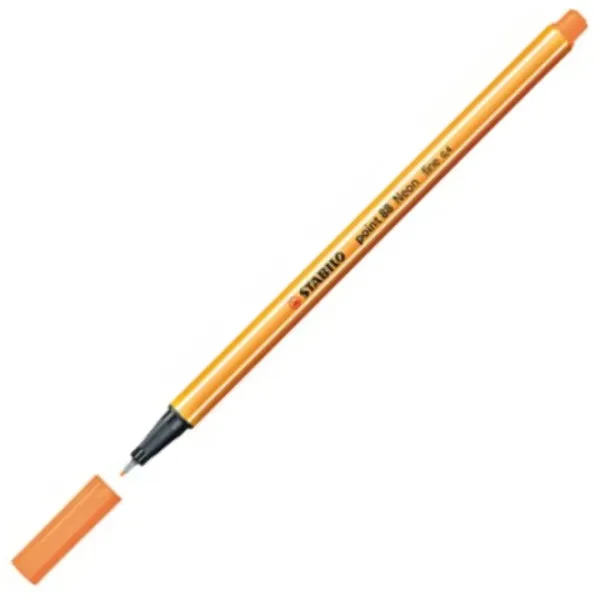 Stabilo: Point 88 fineliner 0,4mm culoare portocaliu neon imaginea 2