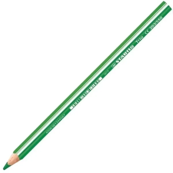 Stabilo: Trio Thick grosier triunghiular verde deschis creion colorat 1buc imaginea 1