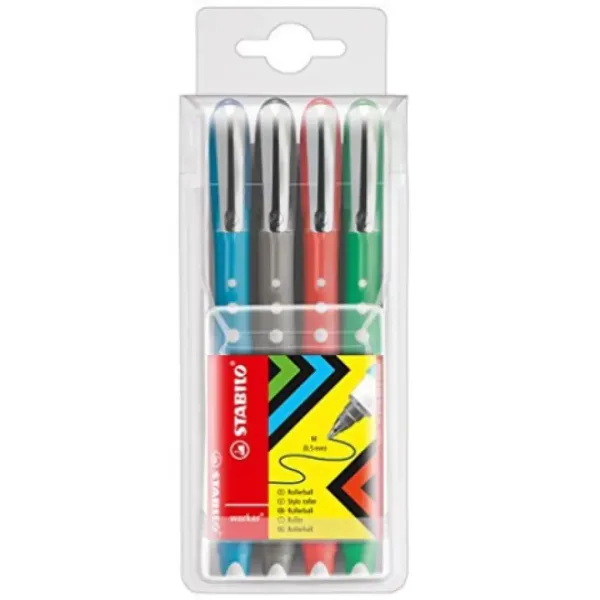 Stabilo: Worker Colorful roller set 4bc 0,5mm imaginea 1