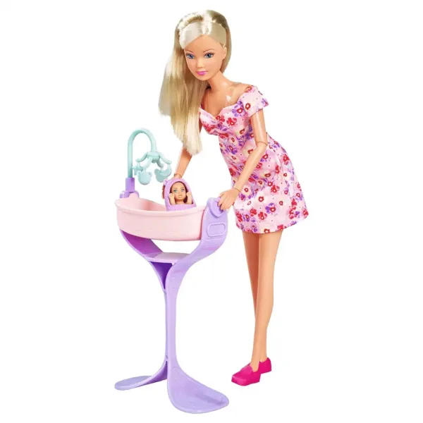 Steffi Love: Steffi gravidă cu pătuț și accesorii - Simba Toys imaginea 2