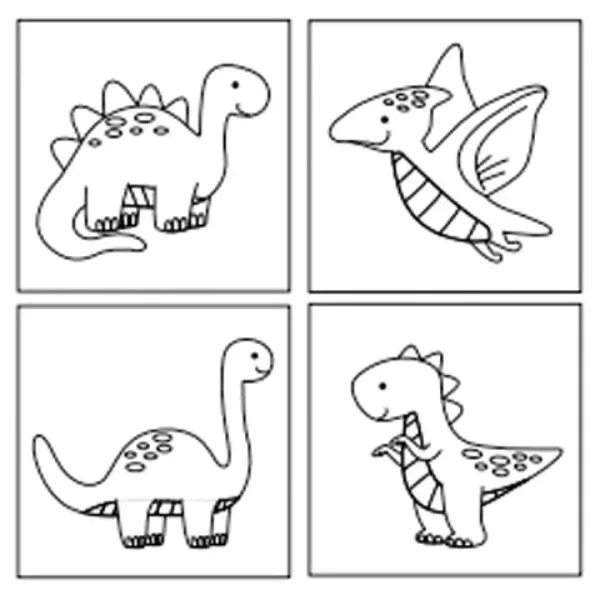 Sticker Art: set abțibild dinozauri se poate colora - Comansi imaginea 2