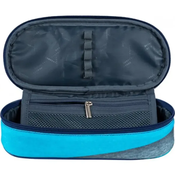 St.Right albastru culoare penar oval 23cm imaginea 2