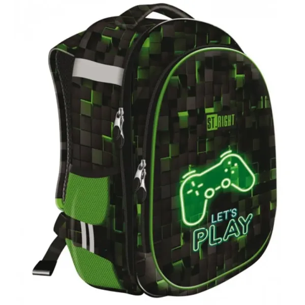 St.Right Dark Game ghiozdan cu două compartimente, rucsac 39x30x18cm imaginea 2