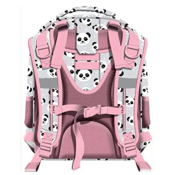 St.Right Grey Panda două compartimente rucsac, ghiozdan 39x29x17cm imaginea 2