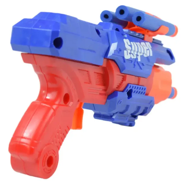 Super Gun: Pistol cu gloanțe de burete cu cartușe cu o distanță de tragere de 12 metri 23x13cm imaginea 4