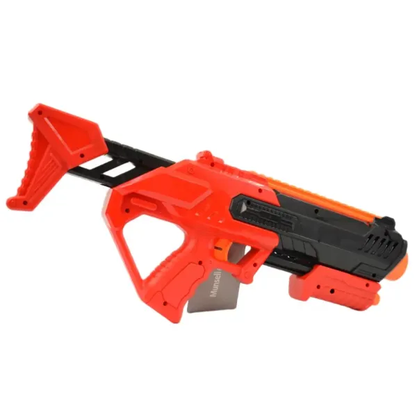 Super Shoot: Pistol manual cu burete cu cartușe și ținte flacon 46 cm imaginea 3